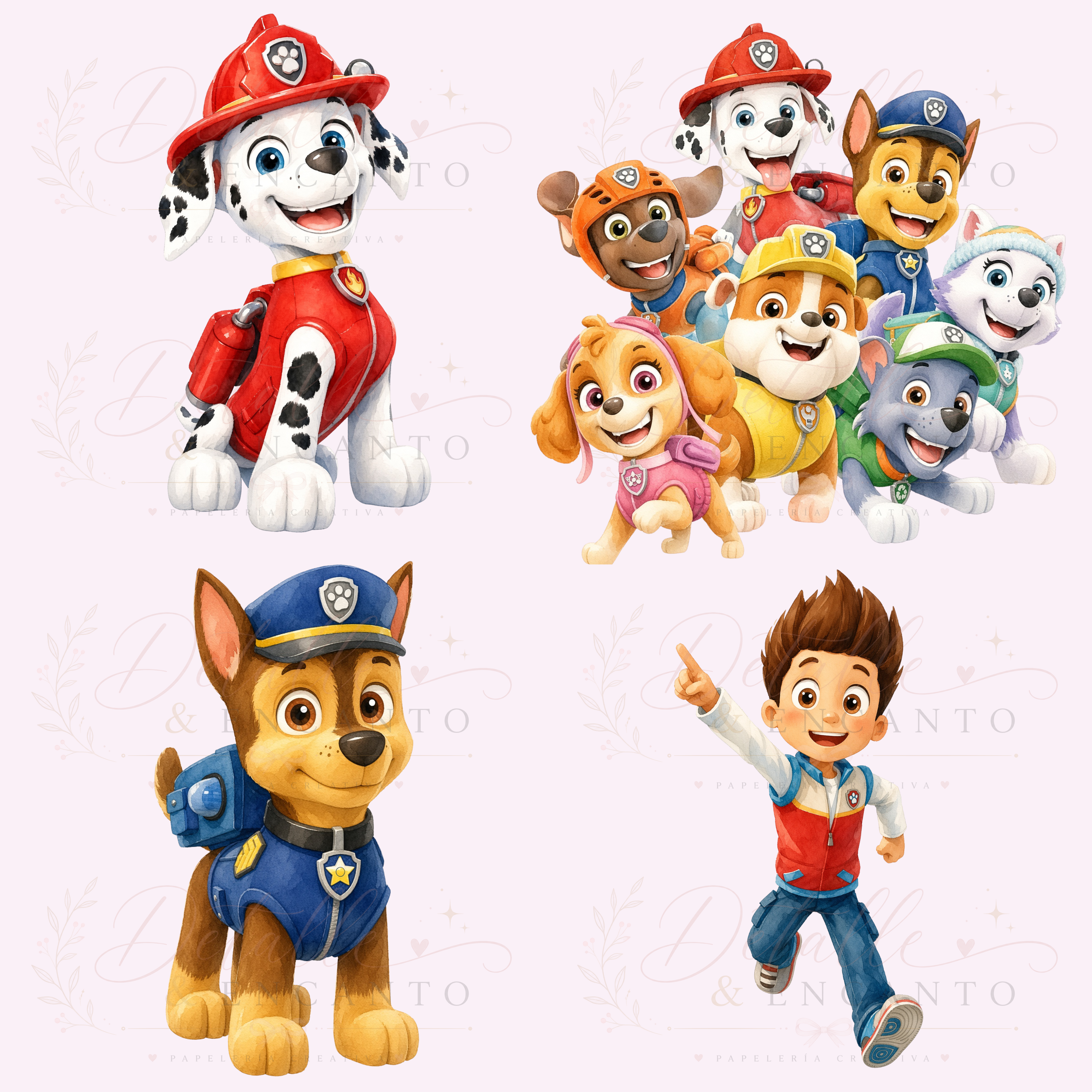 Kit de fiesta infantil Paw Patrol - PNG