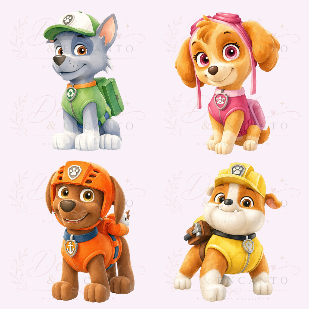 Kit de fiesta infantil Paw Patrol - PNG
