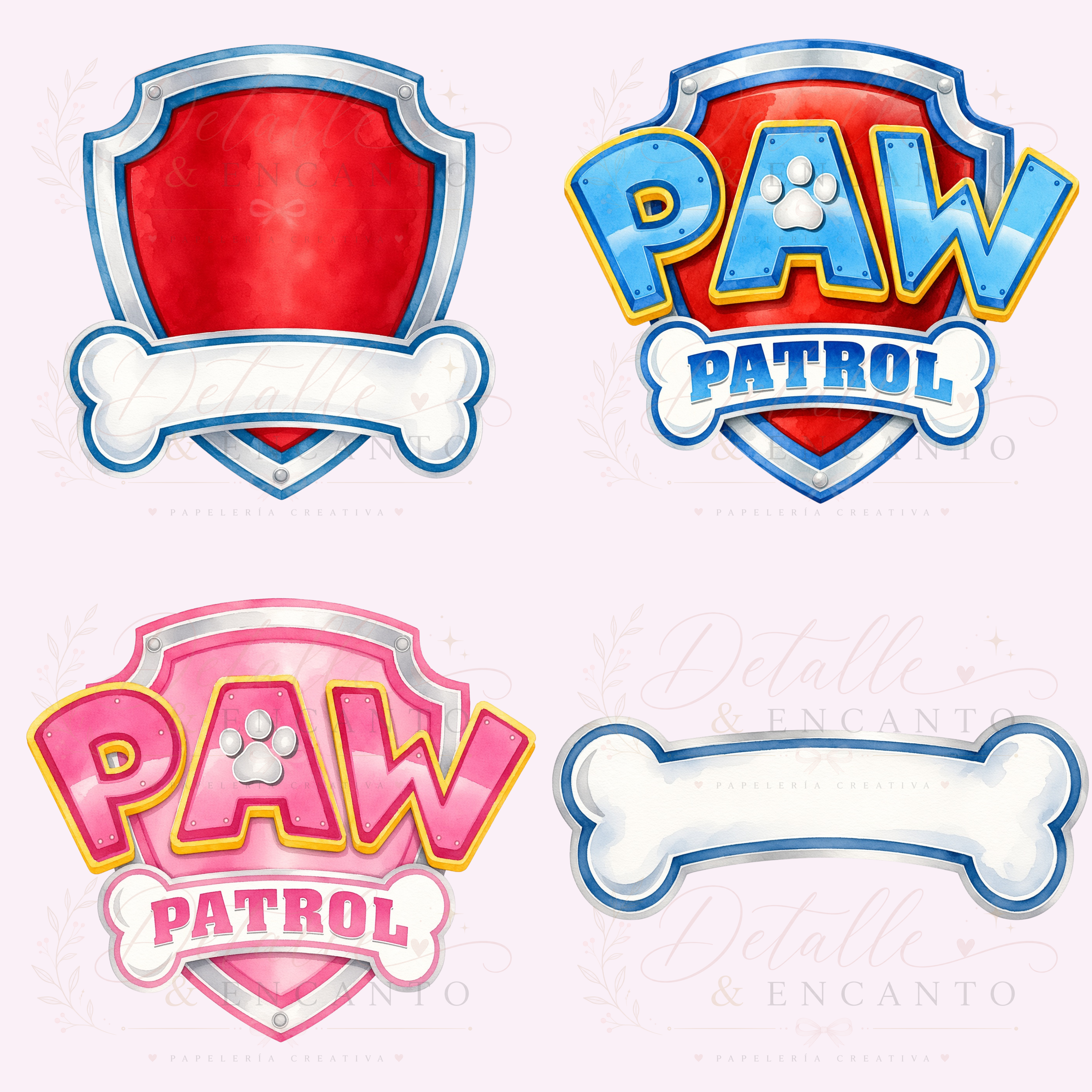 Kit de fiesta infantil Paw Patrol - PNG