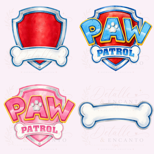 Kit de fiesta infantil Paw Patrol - PNG