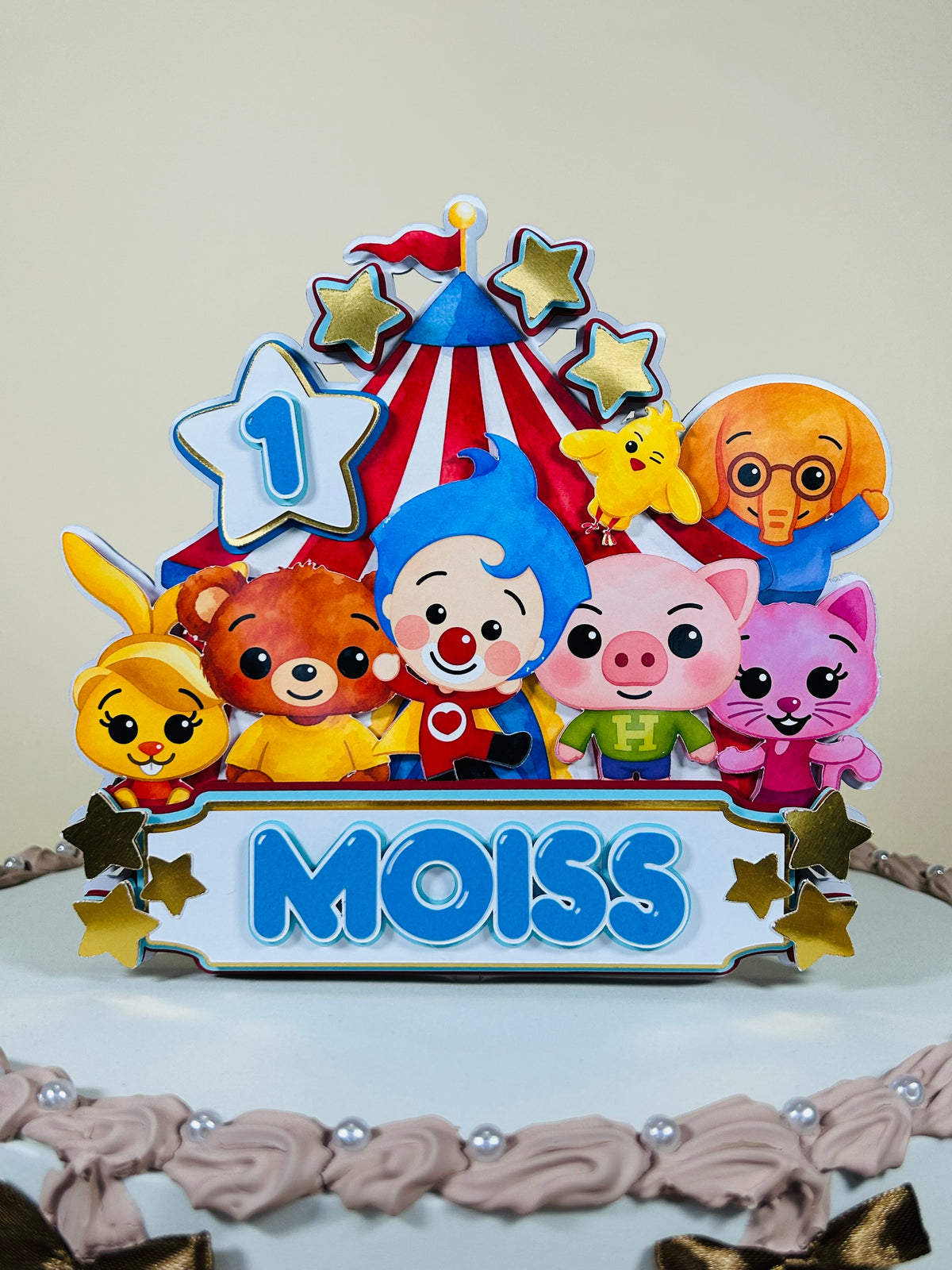 Cake Topper Personalizado - Decoración de Cumpleaños Infantil