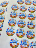 Pegatinas Personalizadas Plim Plim | Etiquetas Adhesivas Cumpleaños | Stickers Personalizados | Detalles Cumpleaños Infantil