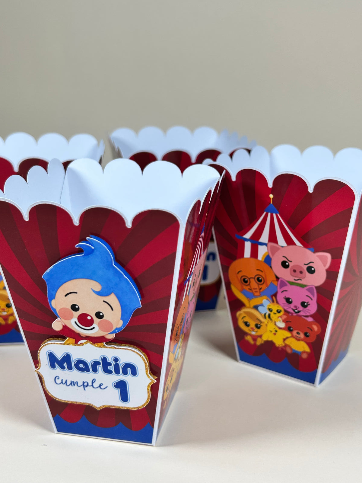 Palomiteros Personalizados Plim Plim | Decoración Cumpleaños
